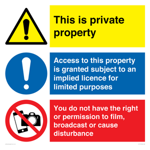 This is private property - No implied license - You do not have the right to film